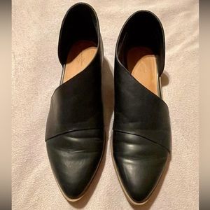 Black ankle cut out boots